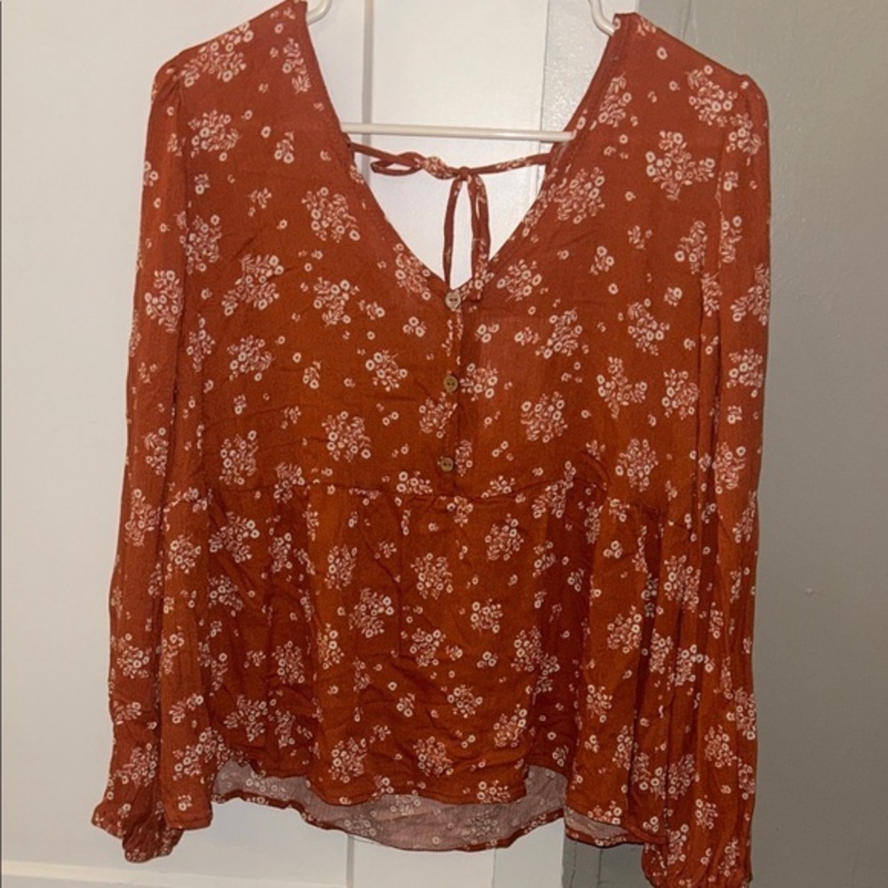 NWT P.S. Love Floral Long Sleeve Blouse